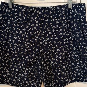 J. Crew Men's Navy Anchor Print Swim Short in Size 32